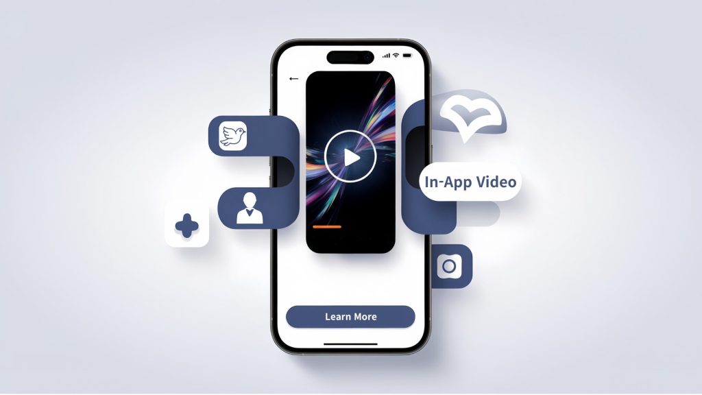 Image of mobile app marketing with In-app video